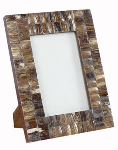 Cadre photo en résine noire design, bordure incurvée grise, fait main, décoration d'intérieur - Product Image 5