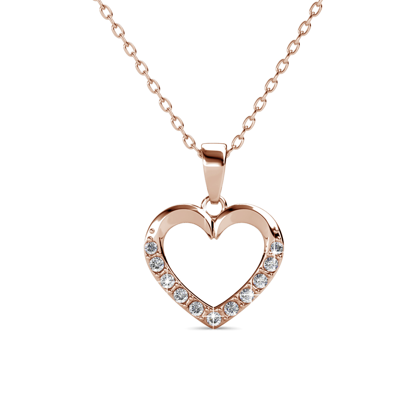 Collana "Ti Amo" in Ottone Placcato Oro Rosa 18k