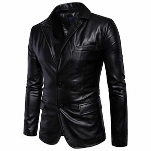 Blazer de piel de oveja de Color negro para hombre disponible en todos los colores y cuero (piel de vaca, cordero, zorro, caballo) hecho en pakistán - Product Image 1