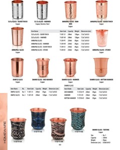 Tendance Design martelé or Rose 150ml verre à eau décor boisson haute qualité en gros pur cuivre Damru verre - Product Image 6