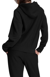 Sweat à capuche oversize en polaire personnalisé pour femmes, anti-plis, streetwear, pull - Product Image 3