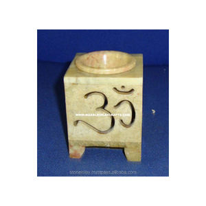 Soapstone Aroma Om Design Oil Burner - Product Image 1