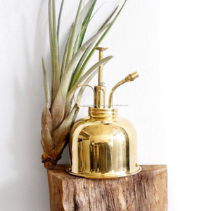 Vintage Style Colored Glass Plant Mister Bottle Sprayer With Brass Pump no plastic parts - Product Image 6