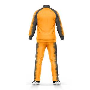 Trajes Deportivos de Poliéster Sublimado de Alta Calidad para Hombre, Color Naranja, con Logotipo OEM, Forro Polar para Entrenamiento e Invierno, Técnicas de Impresión - Product Image 6