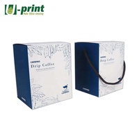 Boîte d'emballage personnalisée au goutte-à-goutte, pochette imprimée de couvercle pour café
