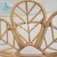 Chaise en rotin faite à la main, style tropical, dossier ailé, mobilier de salon, table et chaise pour enfants, fête