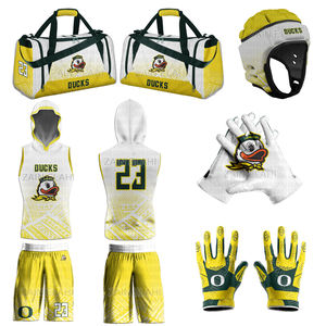 Uniformes de football américain 7 contre 7 personnalisés 2025 avec logo, meilleurs maillots de sport à manches courtes en sublimation, shorts, vente en gros de football américain - Product Image 1