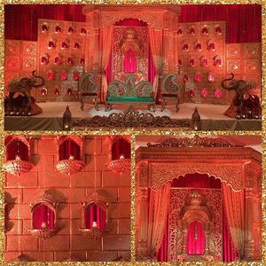 ตกแต่งเวทีแต่งงานฉากหลังหรูหราและหรูหราสำหรับโอกาสพิเศษ - Product Image 5