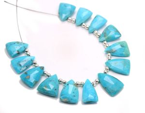 Haute Qualité Naturel Arizona Turquoise Facettes Trillion Forme Perles En Vrac Pierre Pierres Précieuses pour La Fabrication De Bijoux - Product Image 2
