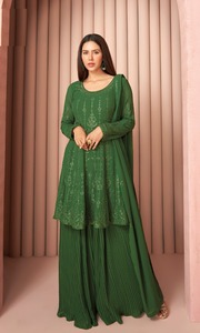 Heavy Fox Georgette ชุดสูทปักดิ้น,ชุดสูททำงาน Najneen มี4ด้านปัก Dupatta สำหรับสุภาพสตรี Kurti - Product Image 5