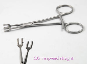 Ikuta Bone Clamp for Wires 2.0 mm Curved Straight Bone Fragment Forceps STAINLESS STEEL HIGH QUALITY VETERINARY SURGICAL INSTRUM - Product Image 3