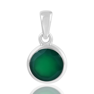 Classique de haute qualité pierre précieuse 925 argent sterling naturel vert onyx pendentif prêt stock pas cher prix en gros fabricant - Product Image 1