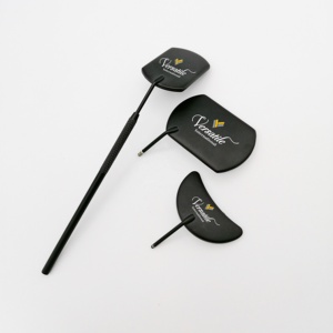 Pince à cils noire mate en forme de croissant carré en acier inoxydable de haute qualité en gros conçue sur mesure pour les extensions de cils - Product Image 4