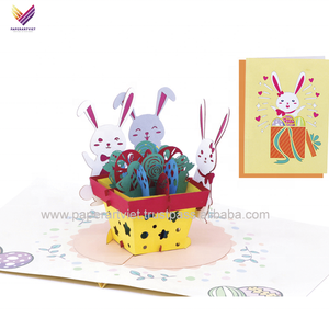 Chất lượng cao 3D Pop Up thẻ động vật hộp giấy handmade chúc mừng & đám cưới/Lời Mời giáng sinh thẻ được sản xuất bằng giấy - Product Image 4