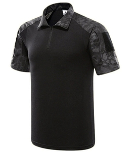 Polo à Manches Courtes Respirant à Séchage Rapide pour Homme Couleur Unie Chemise Slim Fit Sports de Plein Air Randonnée Golf Tenue Décontractée Printemps/Automne - Product Image 1