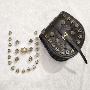 Bolsa Birka, Bolsa Vikinga, Bolsa de Cuero Tarsoly, Bolsa Vikinga Magyar, Herrajes de Latón, Tarsoly Vikingo - Product Image 6