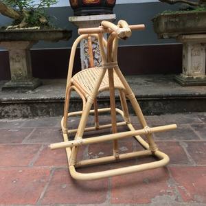 Cheval à bascule en rotin naturel, jouets pour enfants, vente en gros - Product Image 5
