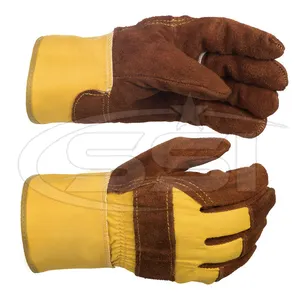 Gants anti-coupure de protection des mains Gants résistants aux coupures Gants de jardin de sécurité au travail Noir Jaune