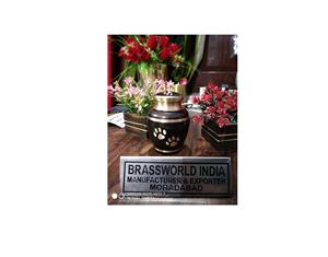Urna Funeraria de Metal Estilo Americano de Brassworld India para Mascotas, Artículos Funerarios Premium - Product Image 1