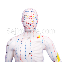 Modèle anatomique humain de 26 cm pour l'acupuncture en milieu hospitalier, aiguilles d'acupuncture, vente, massage corporel en caoutchouc, clinique, moxa, médecine chinoise
