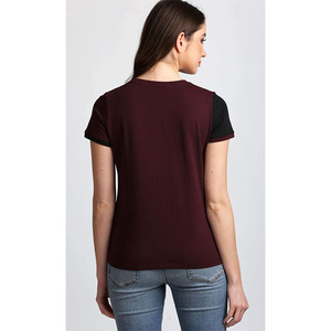 Camiseta holgada de verano 100% algodón al por mayor, camiseta personalizada de color negro con cuello redondo de manga corta con estampado Unisex en blanco para mujer - Product Image 3