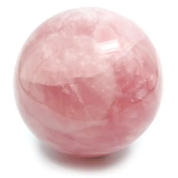 Rose Quartz Gemstone Sphere Crystal Sphere Quartz Crystal Ball Natural Feng Shui Love Ball & Globe Art & Collectible Polished