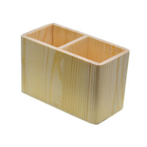 Portalápices de Madera de Acacia Natural, Cubo Cuadrado Pulido, Organizador de Escritorio de Oficina, Portalápices de Madera, Utensilios de Mesa - Product Image 4
