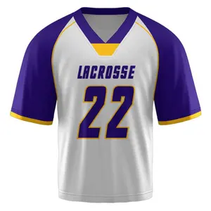 Camiseta de Lacrosse personalizada para mujer, uniformes de alta calidad, sublimación, 2022