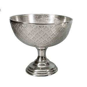 Bol à fruits décoratif en aluminium, fait à la main de styliste contemporain unique élégant fantaisie moderne personnalisé nouveau design - Product Image 1