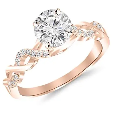 GIA-IGI Designer Ring at Cheapest Price. Diamond Jewellery Certified Diamond Ring, 14k/18k Gold White Gold Bezel Setting DMDRING