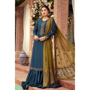 ชุดเดรสหรูหรา Lengha Sharara Salwar Kameez Shalwar Kurti,ชุดแต่งงานชุดเดรสงานเลี้ยง Anarkali Saree Kurta - Product Image 3