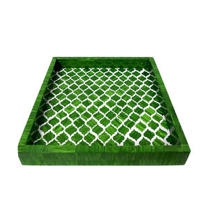 Bandeja para servir con incrustaciones de resina, diseño Floral hecho a mano, con incrustaciones de hueso para Decoración de cocina, acentos para el hogar Axiom - Product Image 4