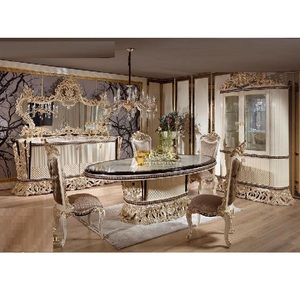 Royal Rich Look Designer Dining Table Set European <b>Vintage</b> Style Dining Table <b>Chairs</b> Royale Dining Room Furniture Collection - Product Image 1