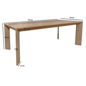 Muebles de mesa de comedor de madera maciza de teca - Product Image 2