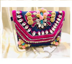 Banjara Bohemian Bag aus Indien Mehrfarbige Jute tasche | Boho | Festival | Hand gefertigt | | Bestickt von Qualitäts handwerk