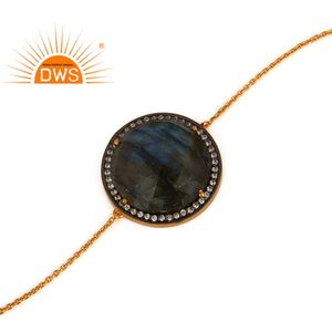 Bracelet en argent sterling 2026 de qualité supérieure avec pierre précieuse naturelle labradorite pour femme - Fabricant de bijoux - Product Image 2