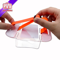 Porte-cartes d'identité en silicone coloré, brassard pour cartes Standard