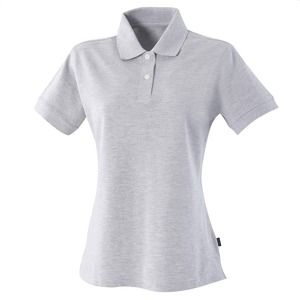 Camiseta de manga corta con cuello Polo de algodón 100% para mujer más vendida, traje informal de punto gris sólido de alta calidad, exportación directa - Product Image 4