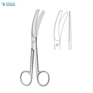 Tijeras de cordel Umbilical, recto/curvo, 13cm, instrumentos ginnaecológicos - Product Image 2