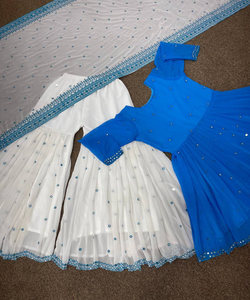 Look riche Designer saisonnier Collection Net soie gris couleur Occasion spéciale fantaisie indienne vêtements pour femmes prix de gros en Surat Apparelgarment - Product Image 4