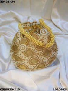 Elegant Beaded <b>Gold</b> <b>Clutch</b> Bag With Pearl Decoration Handmade Evening Party Purse - Product Image 3