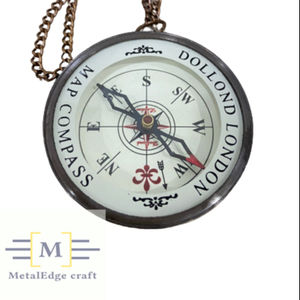 Boussole à cadran de soleil en laiton nautique, 3 pouces, cadeau magnétique fait à la main, boussole pour bateau marin, 1 pièce - Product Image 1