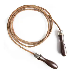 Скакалка с деревянной ручкой подшипник для бокса ММА Кожа