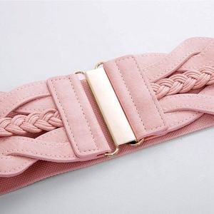 Multi Color Waspie Braided Leatherette Elastic Cinch Vintage Women Stretchy Retro Waist Belt for Lady Girl Dress Skirt Skirt - Product Image 6
