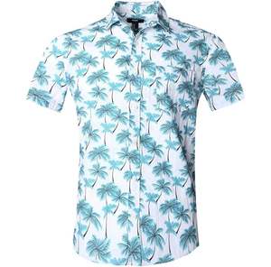 Chemise hawaïenne décontractée pour homme de la marque SQ, design premium, séchage rapide, respirante, polyester/coton, manches courtes, été - Product Image 5
