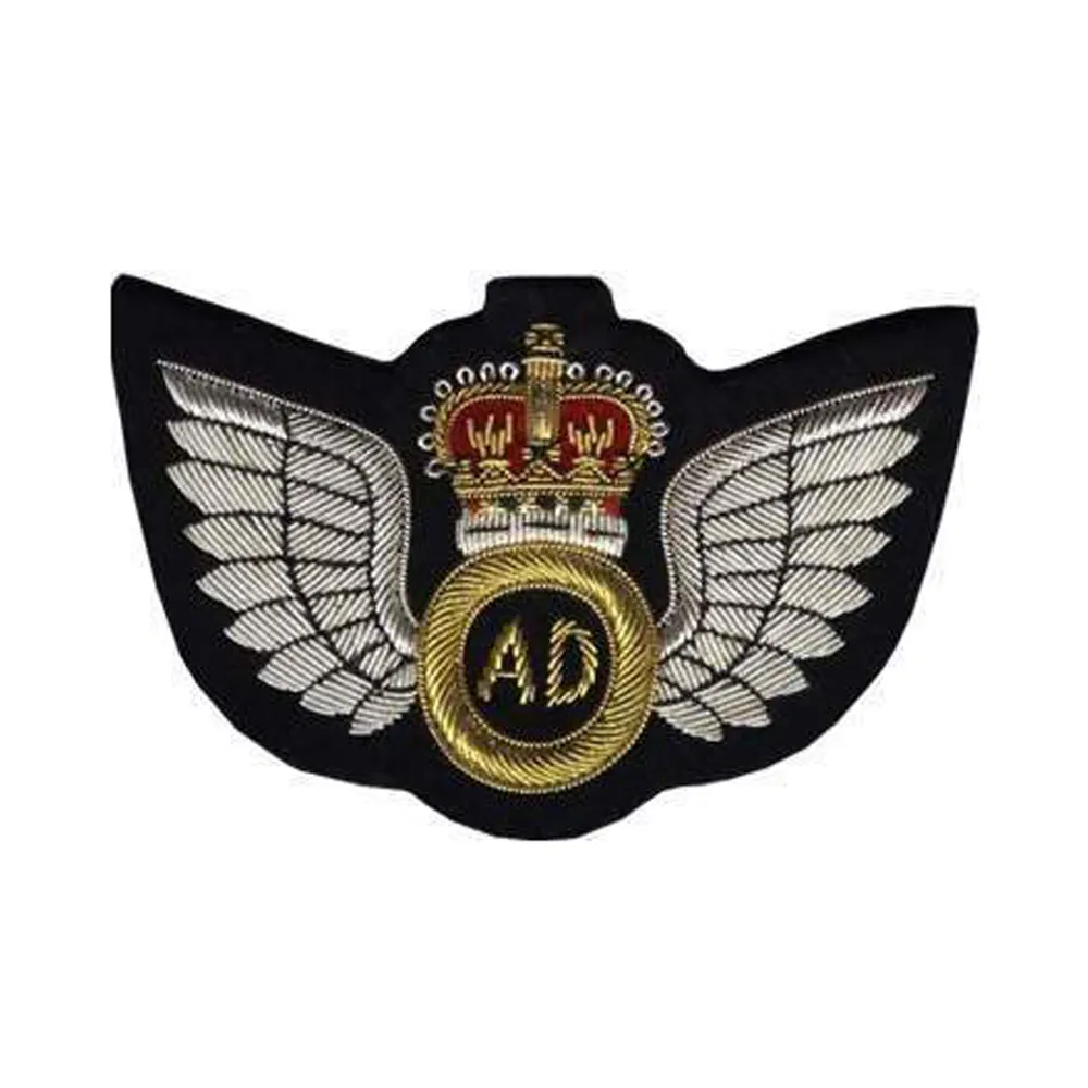Distintivo del blazer del ricamo della mano delle toppe tattiche del rango dell'ala della corona del paracadute stemma di dimensione su misura per l'uniforme