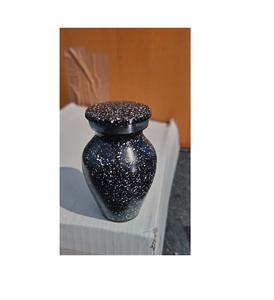 อลูมิเนียมสดใสสีดำและสีขาวที่ระลึกงานศพโกศอุปกรณ์งานศพ BRASSWORLD อินเดีย - Product Image 1