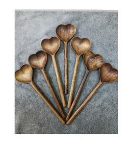 Ensemble de cuillères en bois sculpté de vente chaude cuillère de cuisine amicale avec l'environnement du Vietnam ensemble de cuillères en bois naturel - Product Image 1