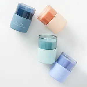 Factory Wholesale Glass Candle Jar Aromatherapy Candle Soy Wax
