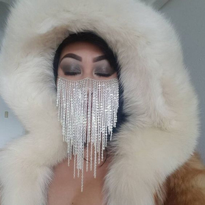 2025 nuevos impresionantes accesorios faciales de tela de seda y algodón con hermoso bordado Zardozi para fiesta y boda - Product Image 1